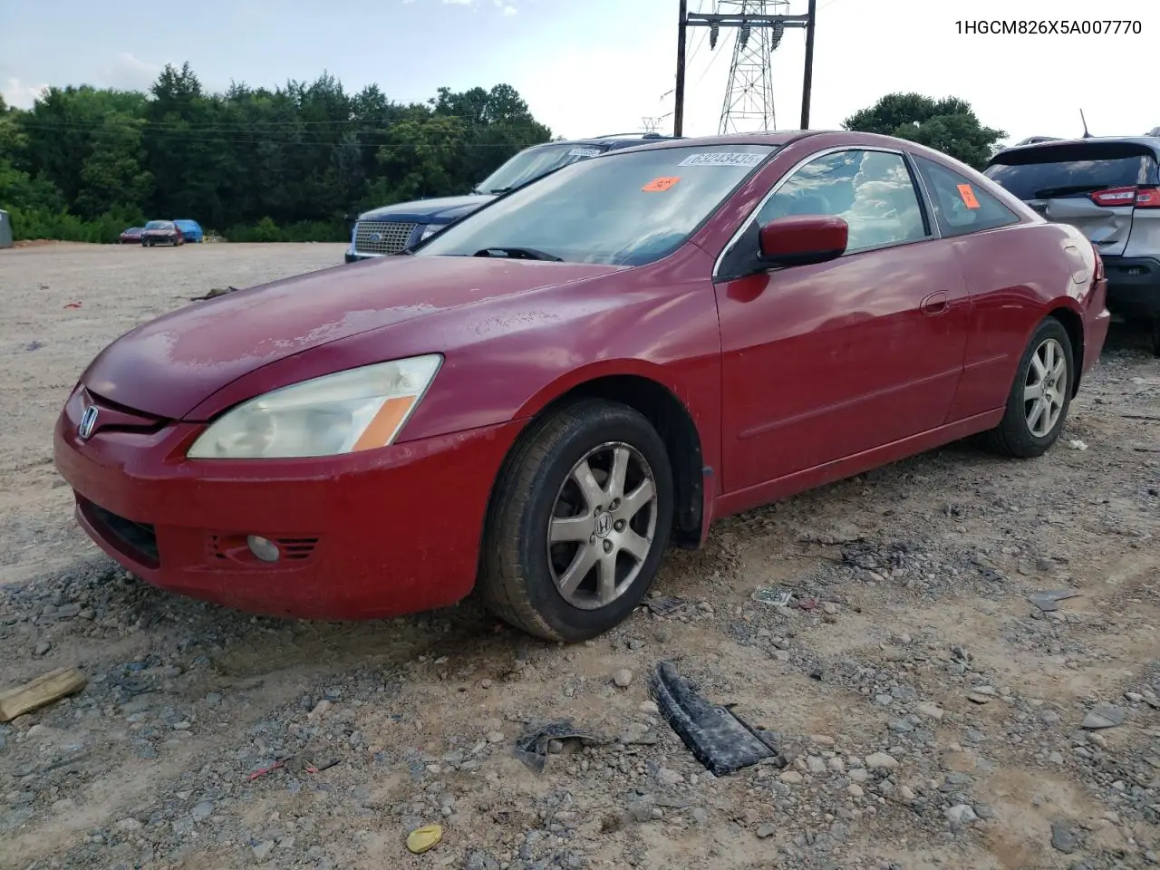 2005 Honda Accord Ex VIN: 1HGCM826X5A007770 Lot: 63243435