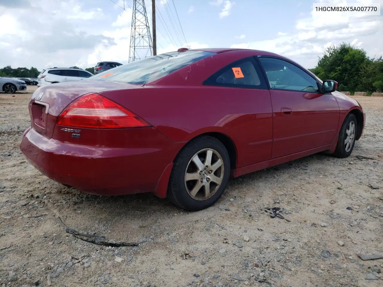 2005 Honda Accord Ex VIN: 1HGCM826X5A007770 Lot: 63243435