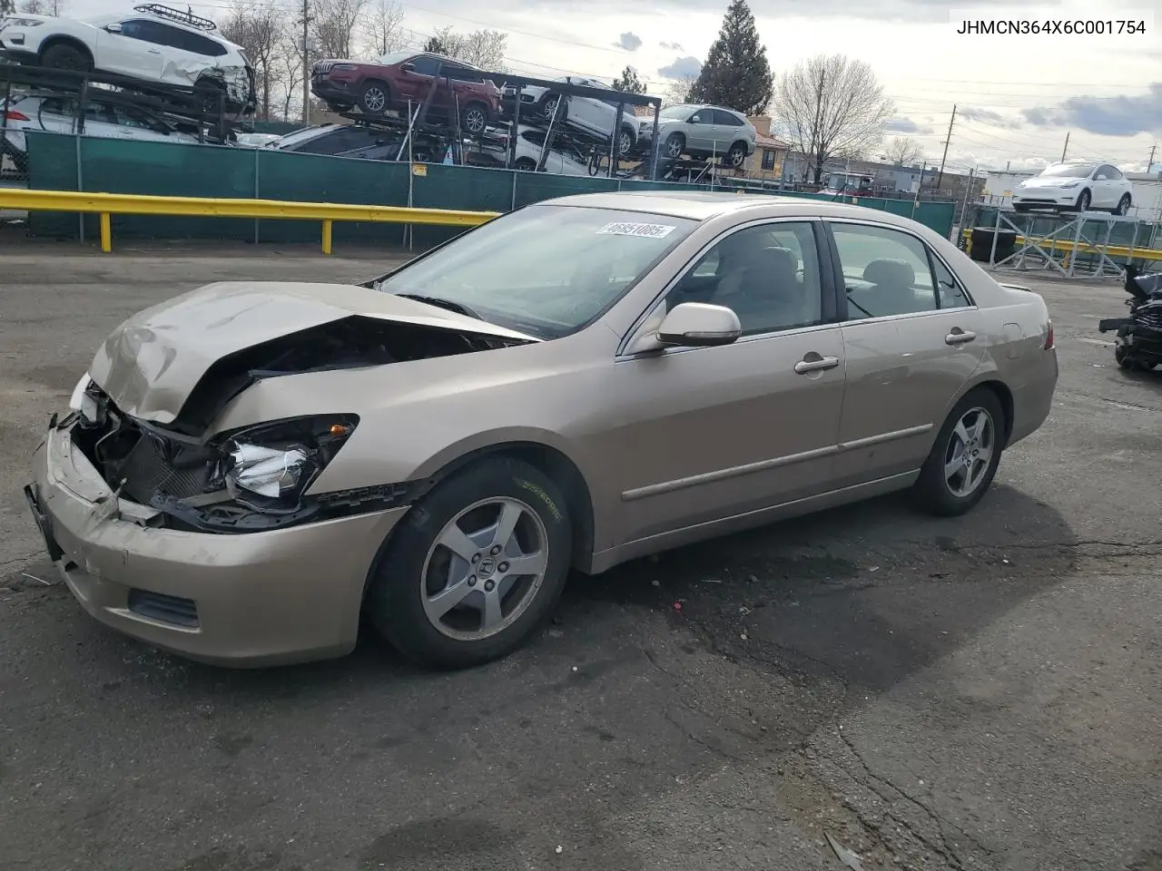 2006 Honda Accord Hybrid VIN: JHMCN364X6C001754 Lot: 46851085