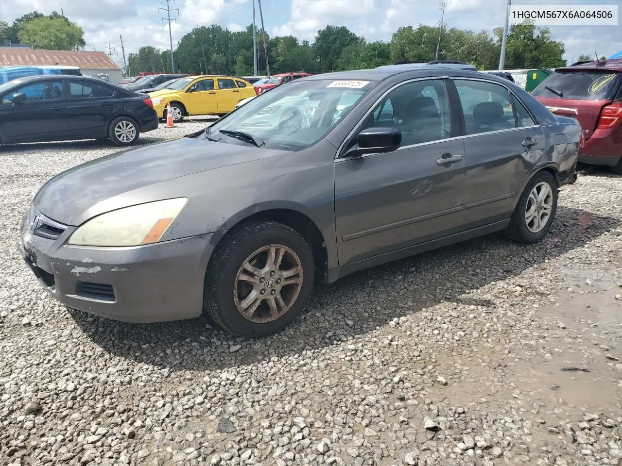 2006 Honda Accord Ex VIN: 1HGCM567X6A064506 Lot: 56668125