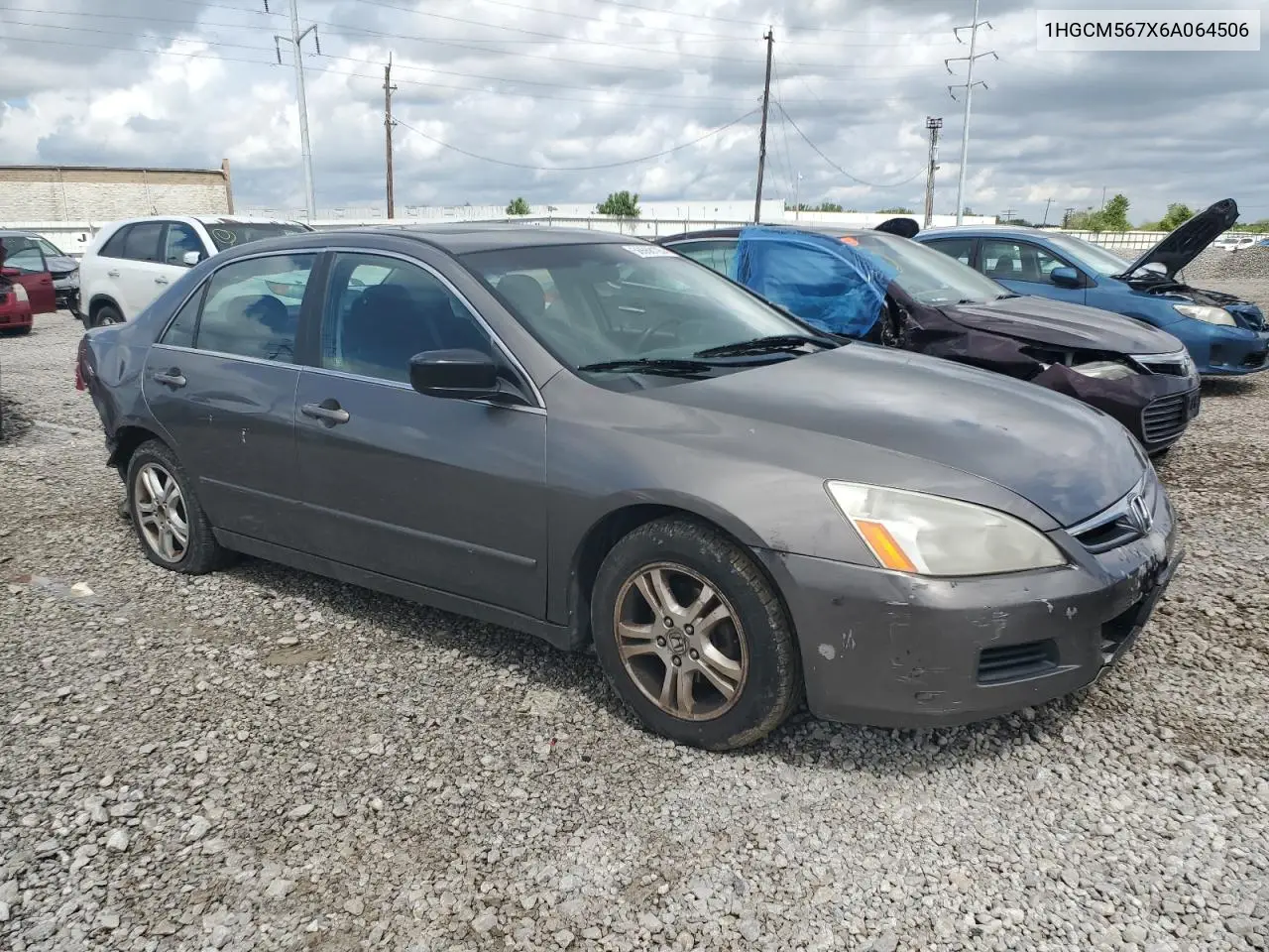 2006 Honda Accord Ex VIN: 1HGCM567X6A064506 Lot: 56668125