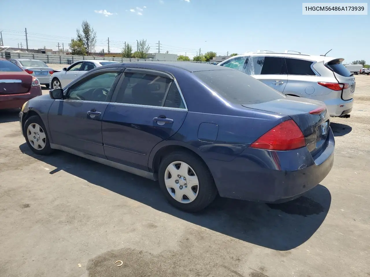 2006 Honda Accord Lx VIN: 1HGCM56486A173939 Lot: 56906705