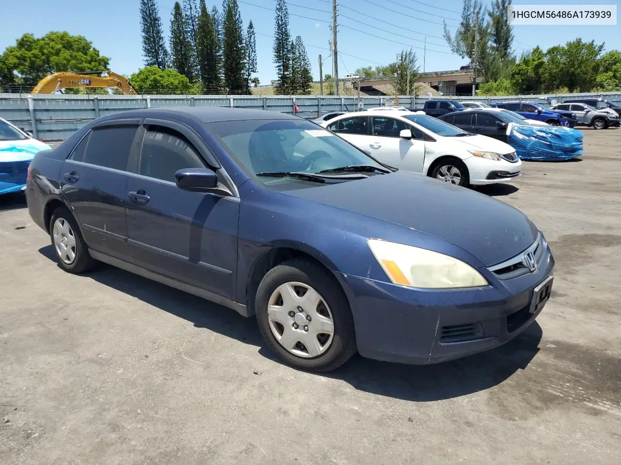 2006 Honda Accord Lx VIN: 1HGCM56486A173939 Lot: 56906705