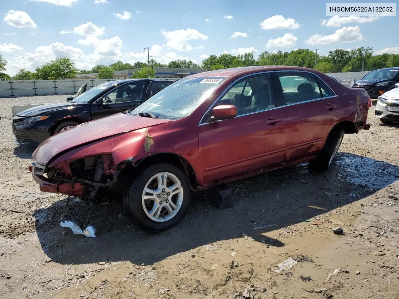 2006 Honda Accord Se VIN: 1HGCM56326A132052 Lot: 56936805