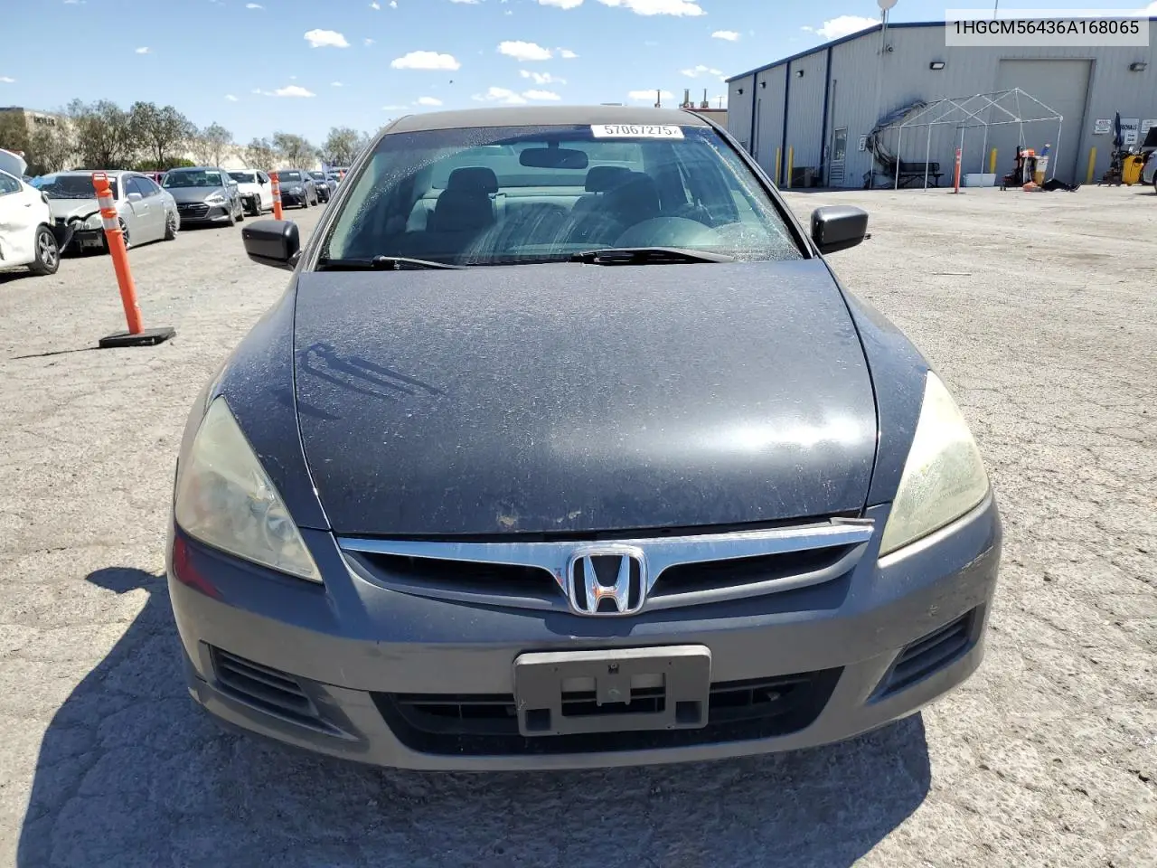 2006 Honda Accord Lx VIN: 1HGCM56436A168065 Lot: 57067275