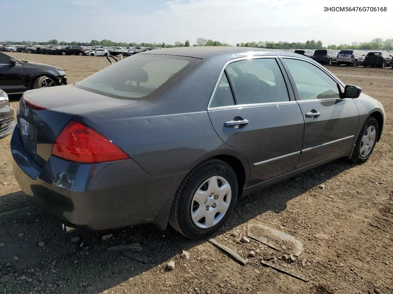 2006 Honda Accord Lx VIN: 3HGCM56476G706168 Lot: 57132415