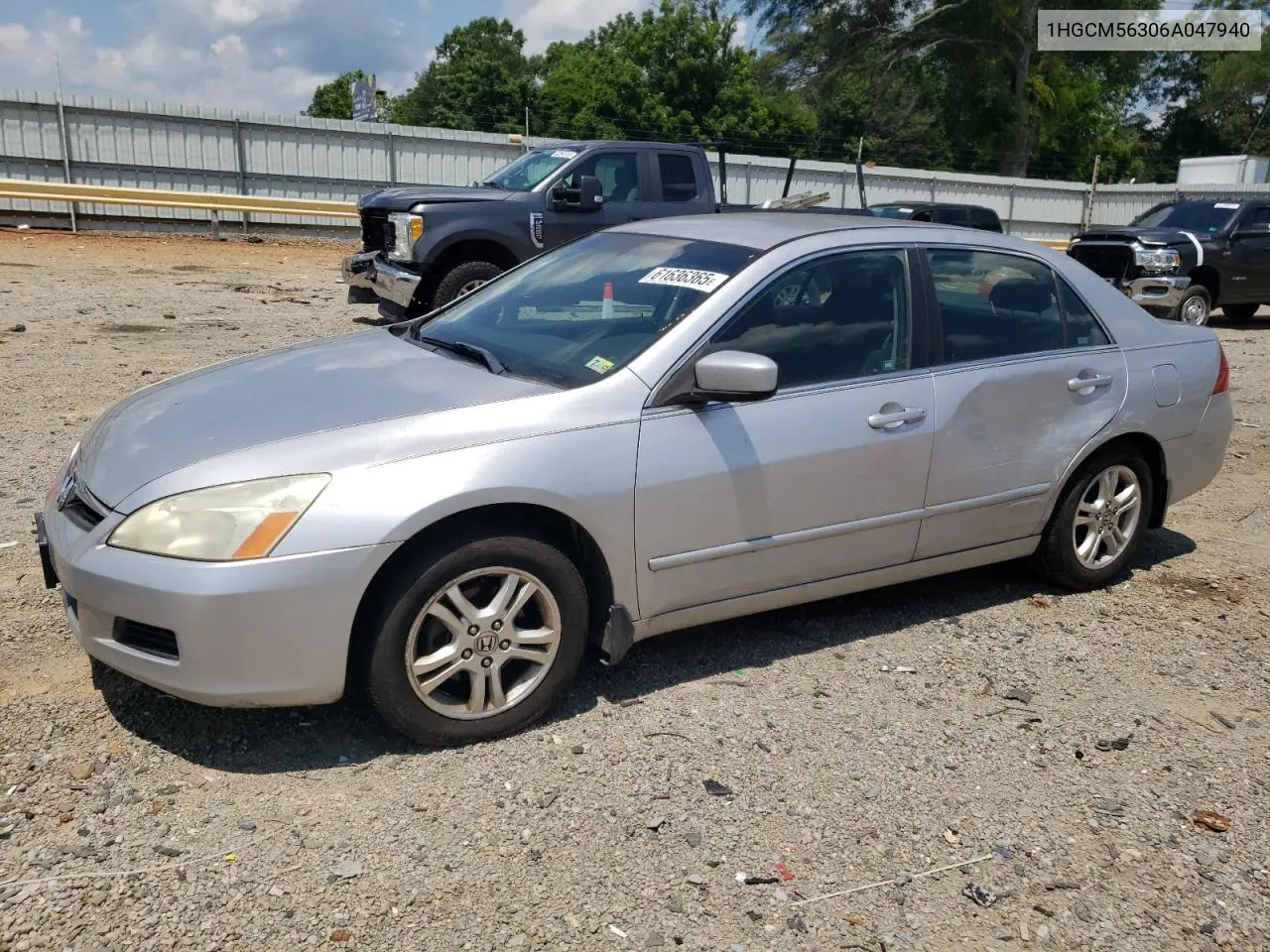 2006 Honda Accord Se VIN: 1HGCM56306A047940 Lot: 61636365