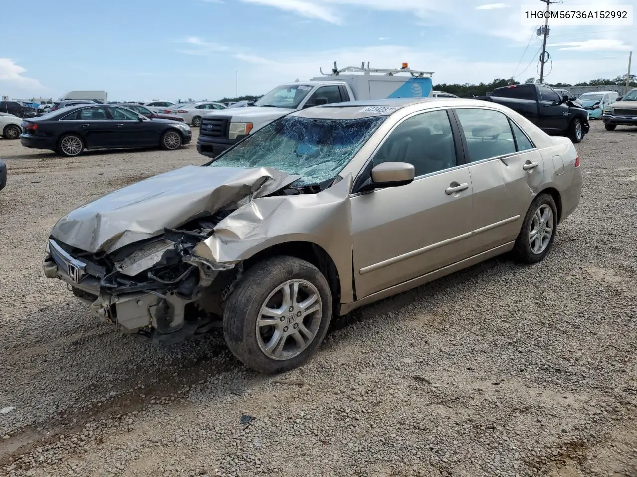 2006 Honda Accord Ex VIN: 1HGCM56736A152992 Lot: 62342375