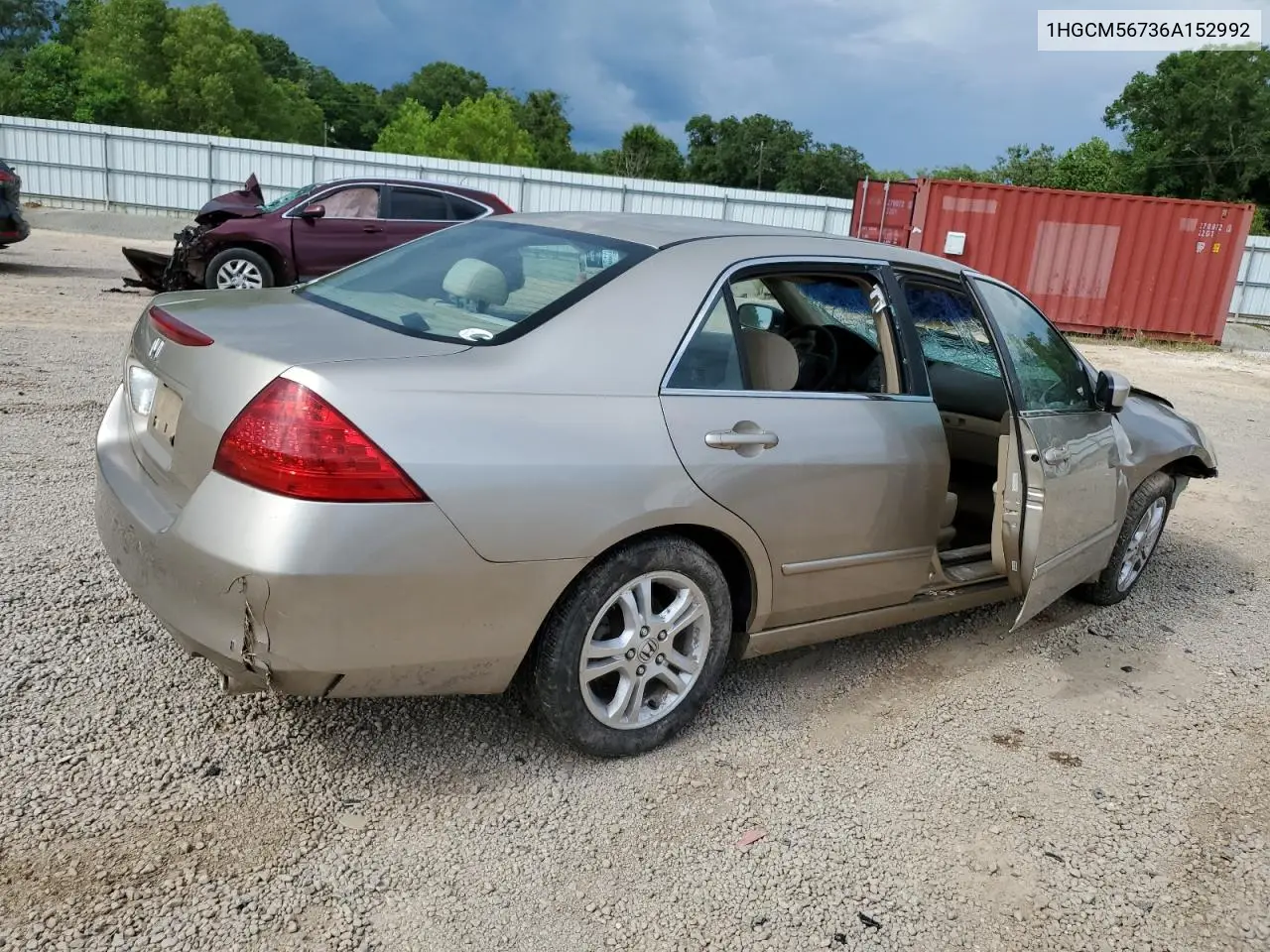 2006 Honda Accord Ex VIN: 1HGCM56736A152992 Lot: 62342375