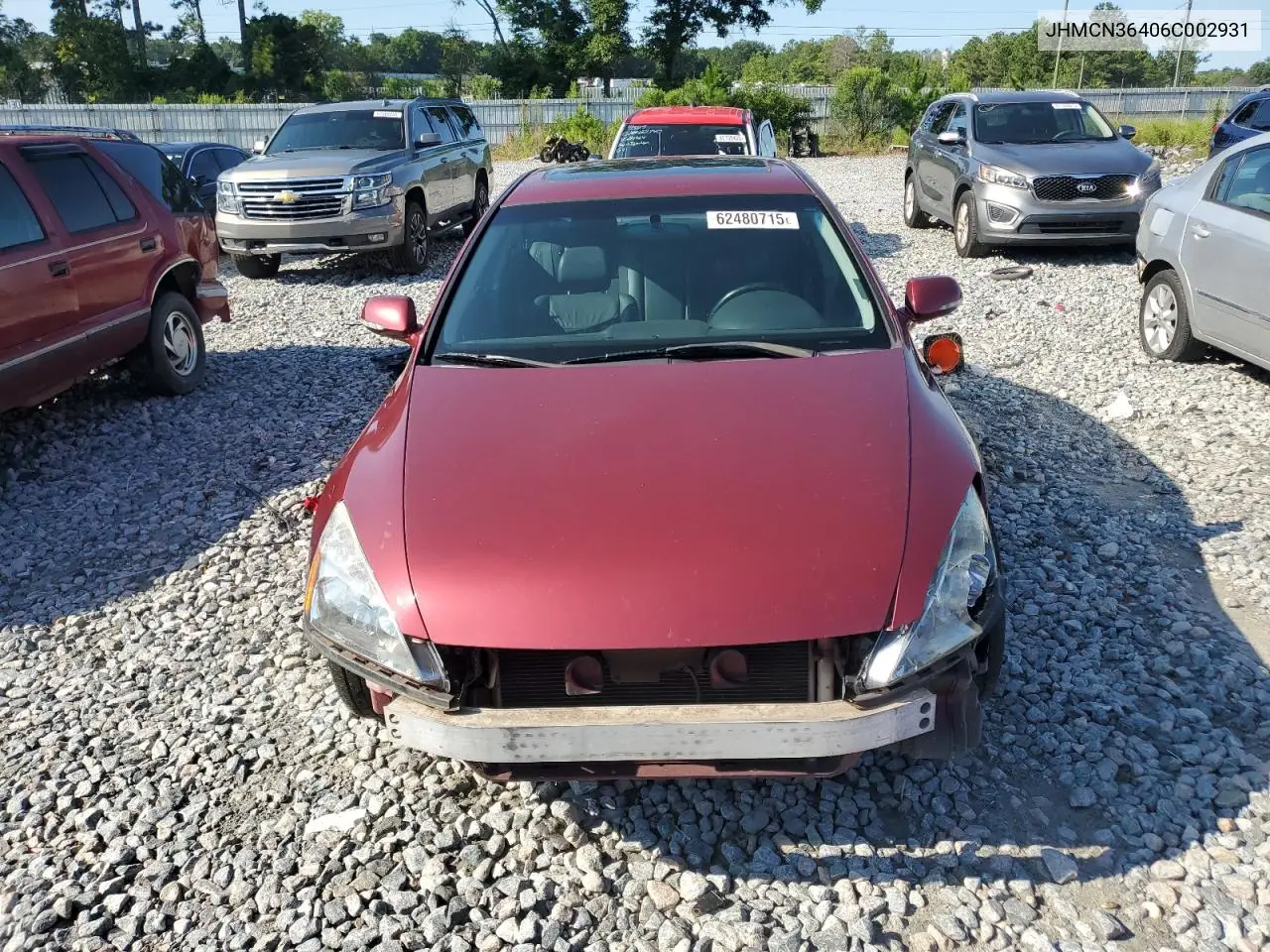 2006 Honda Accord Hybrid VIN: JHMCN36406C002931 Lot: 62480715