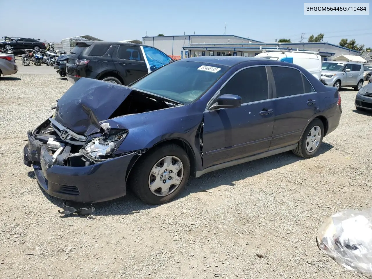 2006 Honda Accord Lx VIN: 3HGCM56446G710484 Lot: 62486195