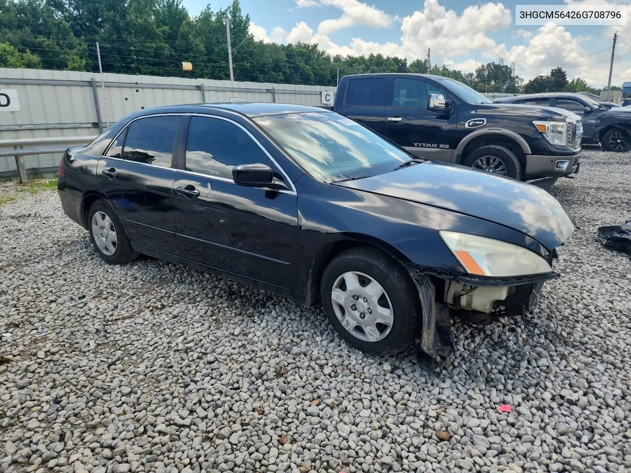 2006 Honda Accord Lx VIN: 3HGCM56426G708796 Lot: 62719415
