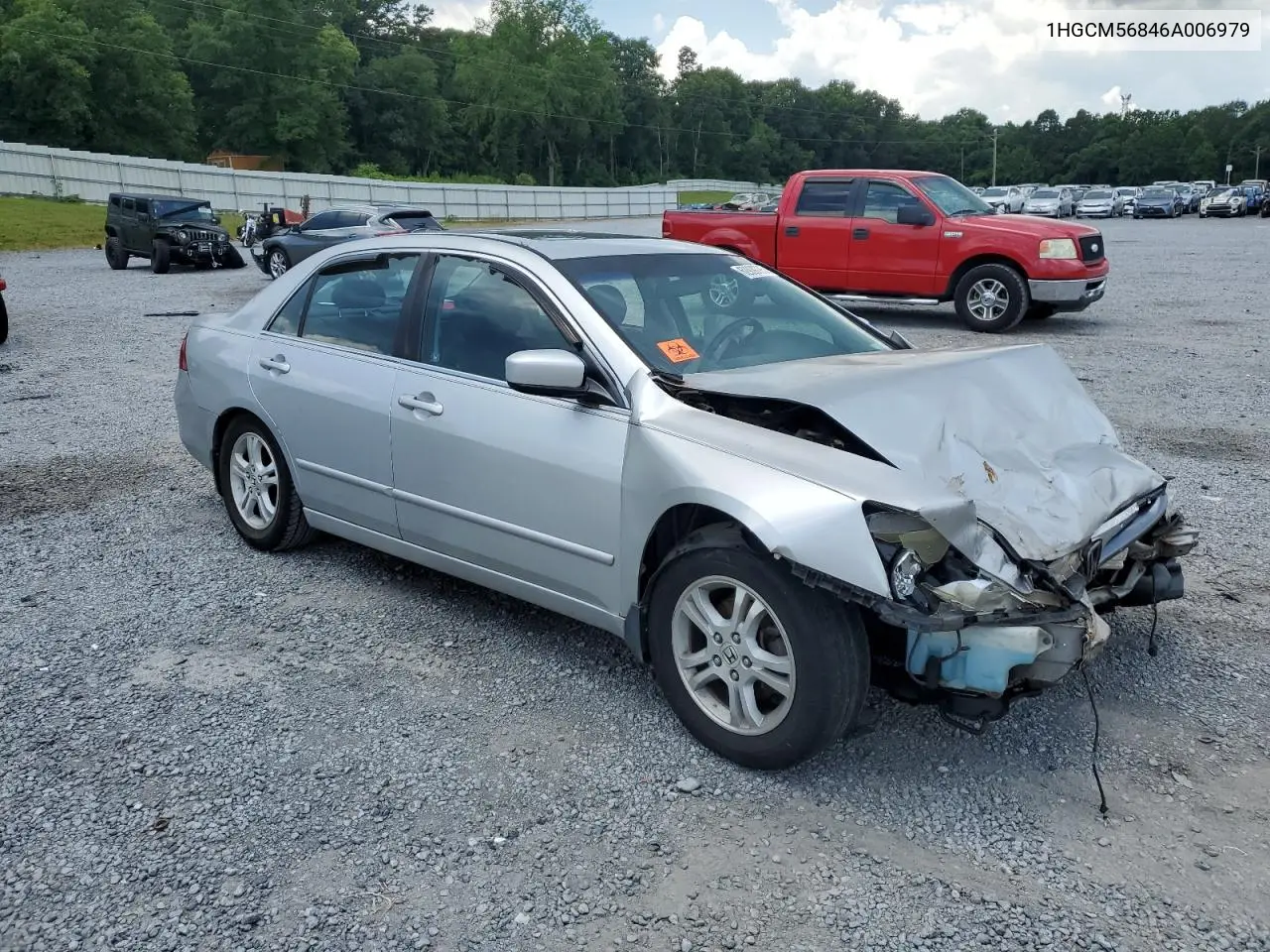 2006 Honda Accord Ex VIN: 1HGCM56846A006979 Lot: 62909795