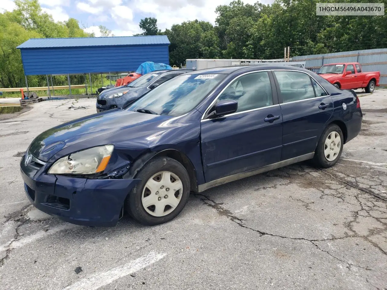 2006 Honda Accord Lx VIN: 1HGCM56496A043670 Lot: 62999695