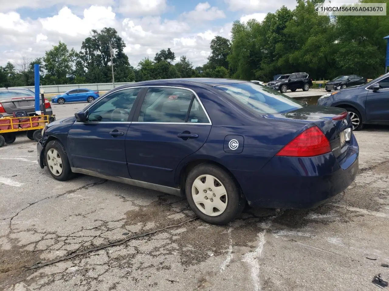 2006 Honda Accord Lx VIN: 1HGCM56496A043670 Lot: 62999695