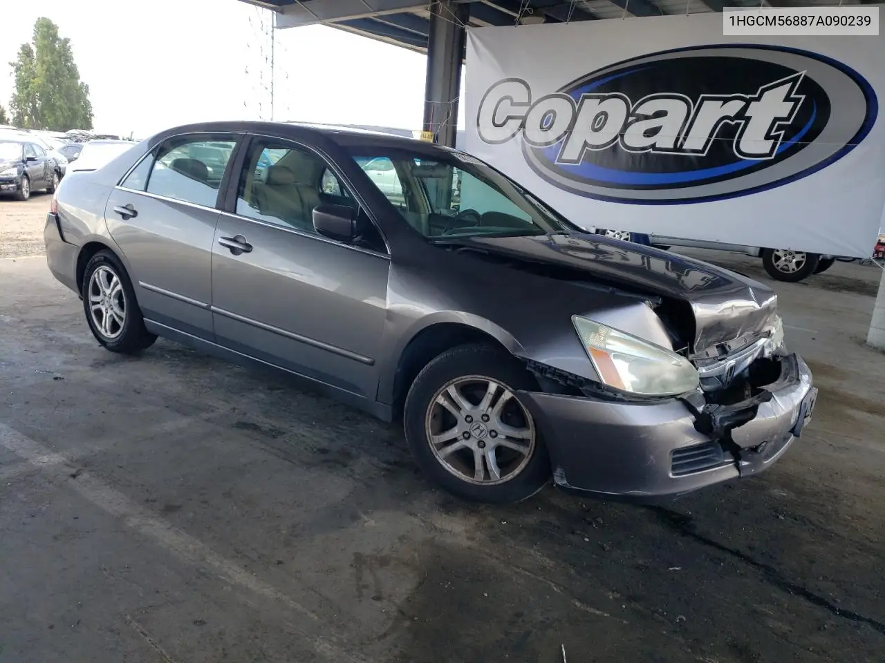 2007 Honda Accord Ex VIN: 1HGCM56887A090239 Lot: 56753245