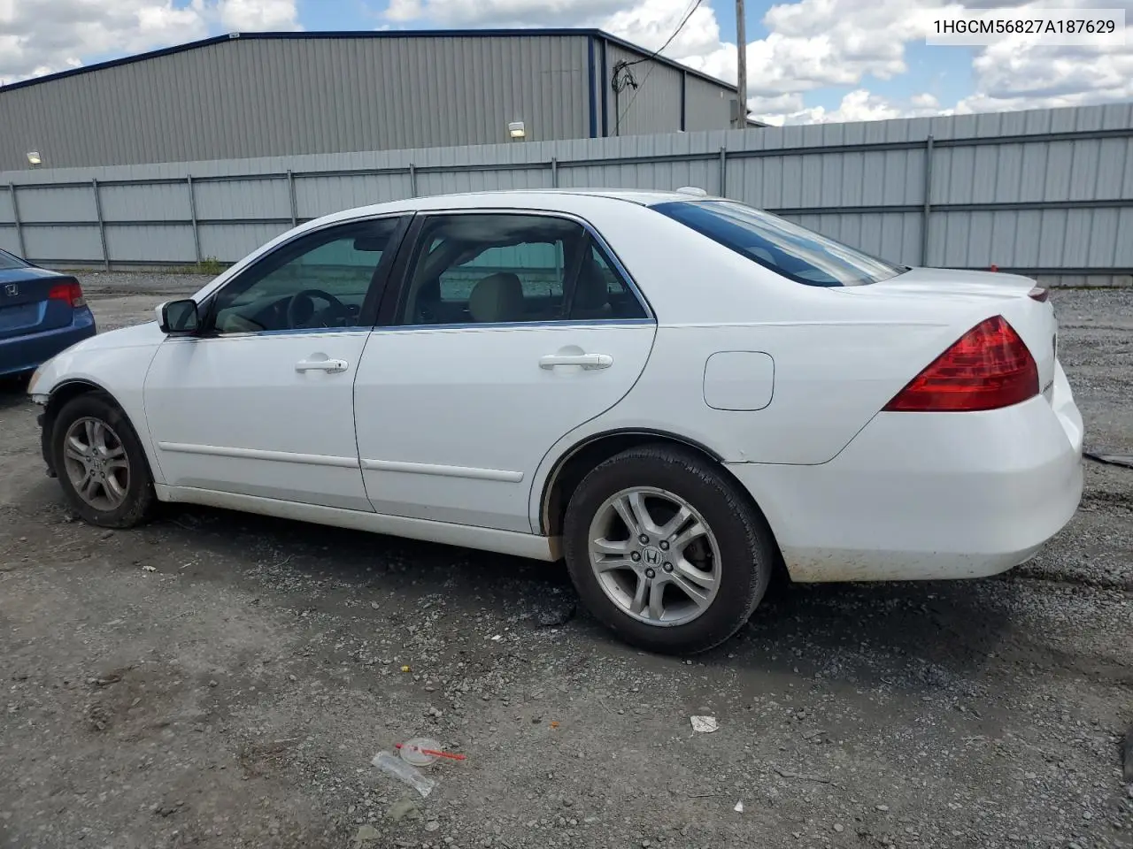 2007 Honda Accord Ex VIN: 1HGCM56827A187629 Lot: 57039325
