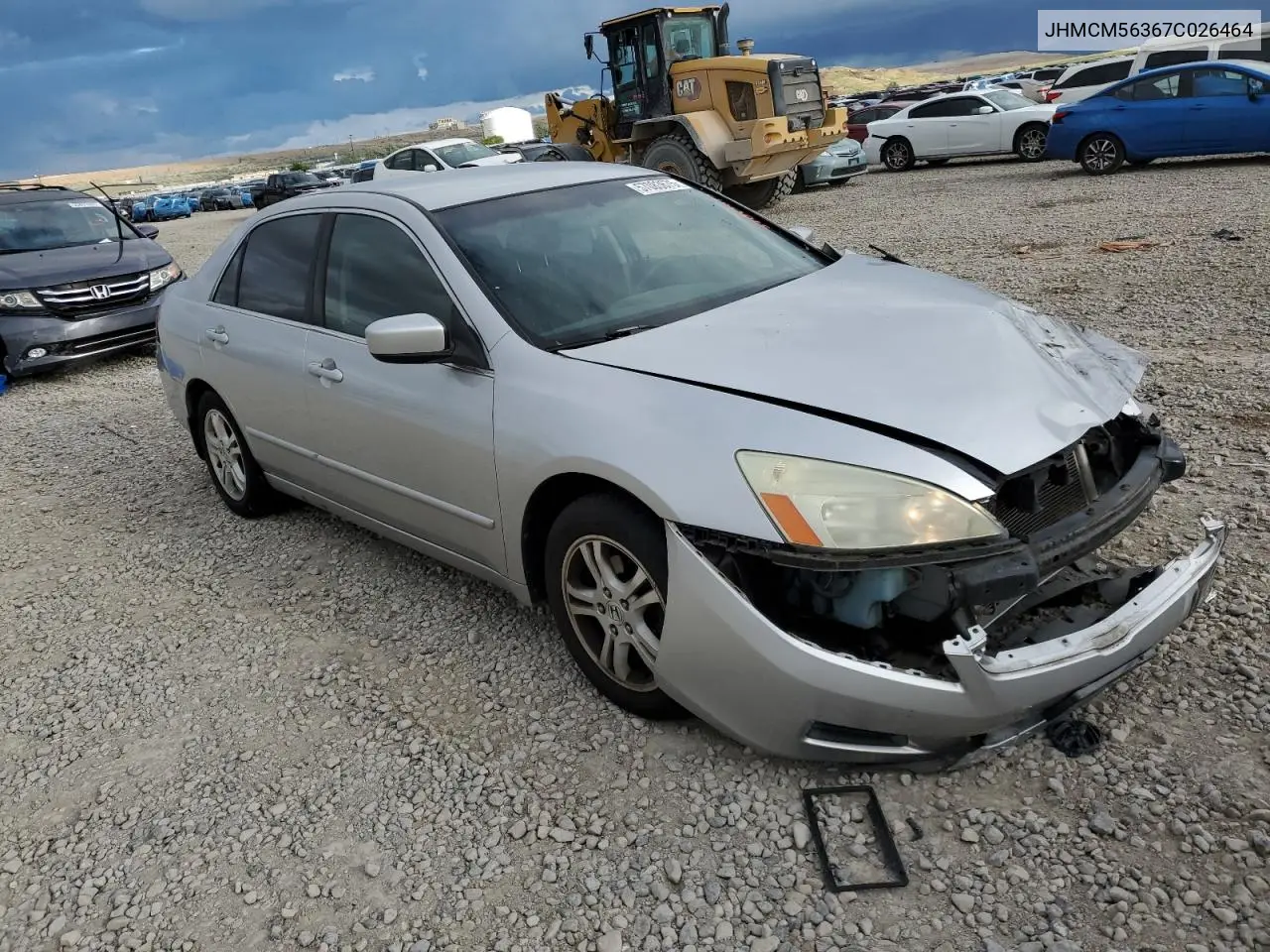 2007 Honda Accord Se VIN: JHMCM56367C026464 Lot: 57083675
