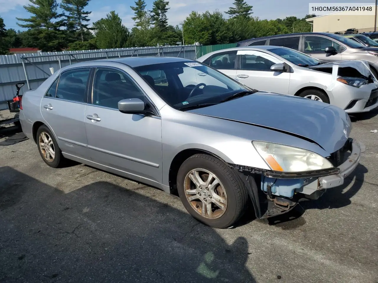 2007 Honda Accord Se VIN: 1HGCM56367A041948 Lot: 62104555
