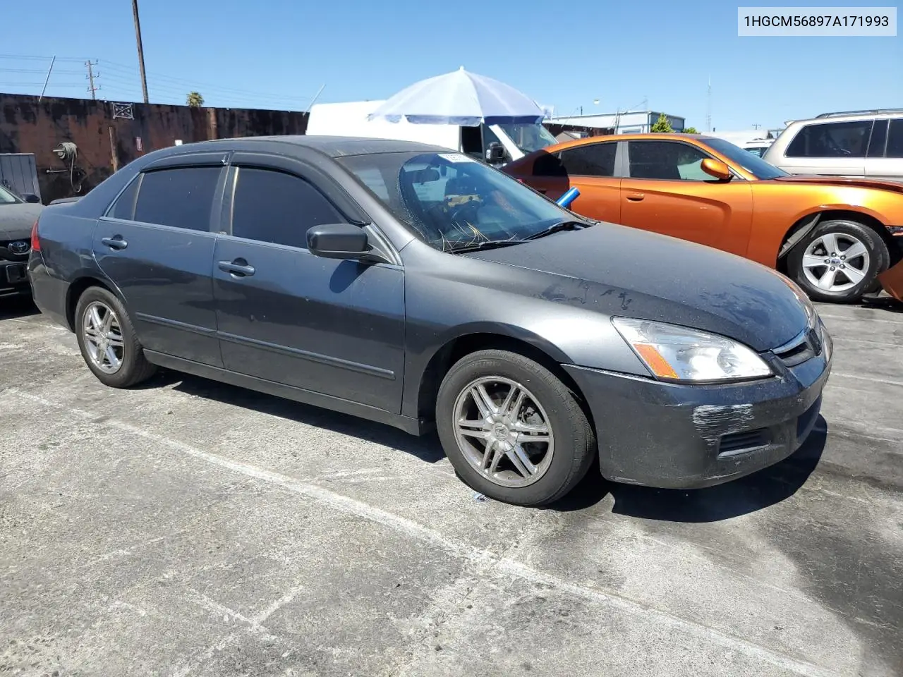 2007 Honda Accord Ex VIN: 1HGCM56897A171993 Lot: 62957605