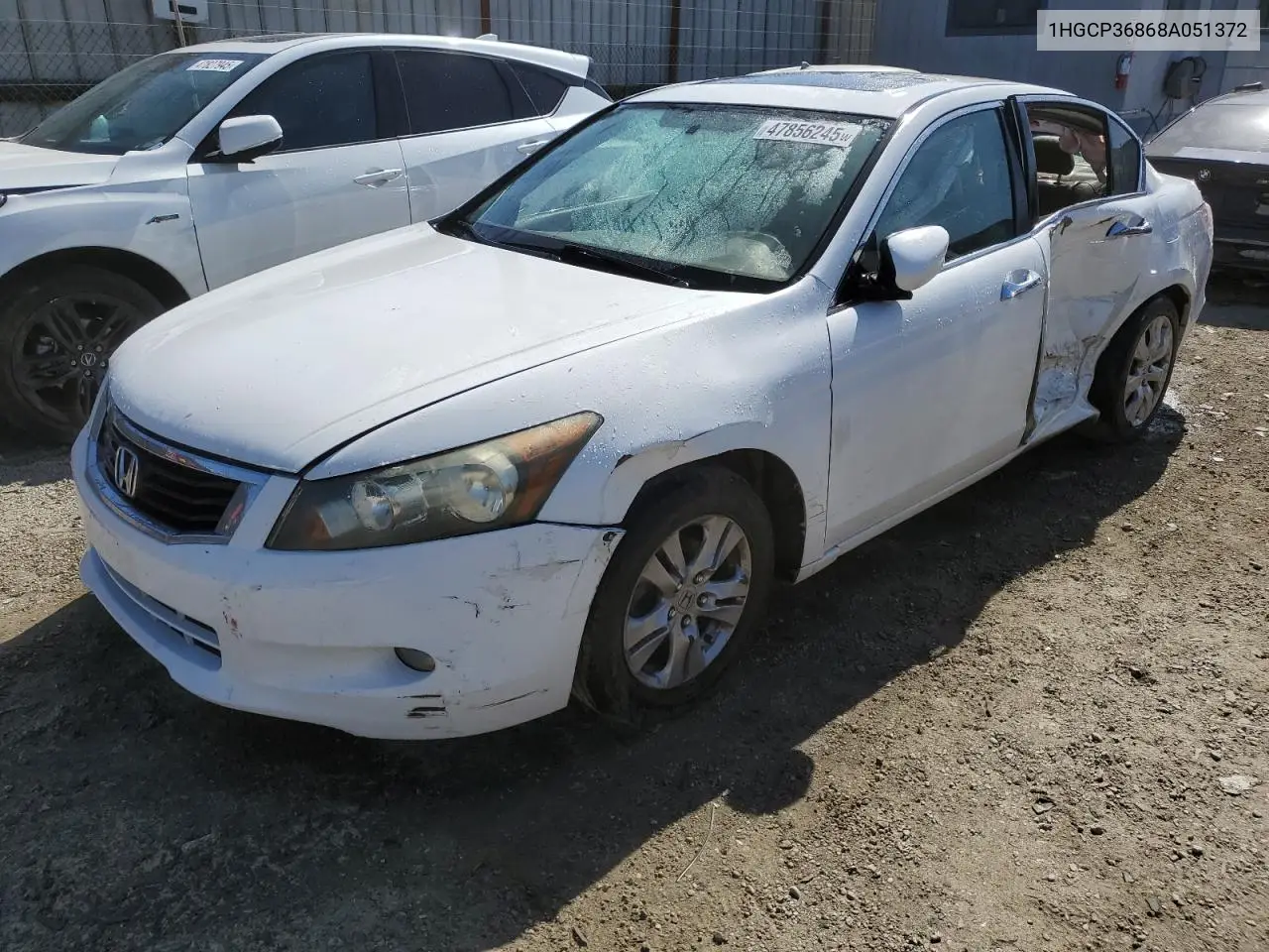 2008 Honda Accord Exl VIN: 1HGCP36868A051372 Lot: 47856245