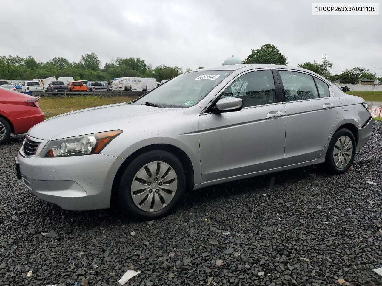 2008 Honda Accord Lx VIN: 1HGCP263X8A031138 Lot: 56639705
