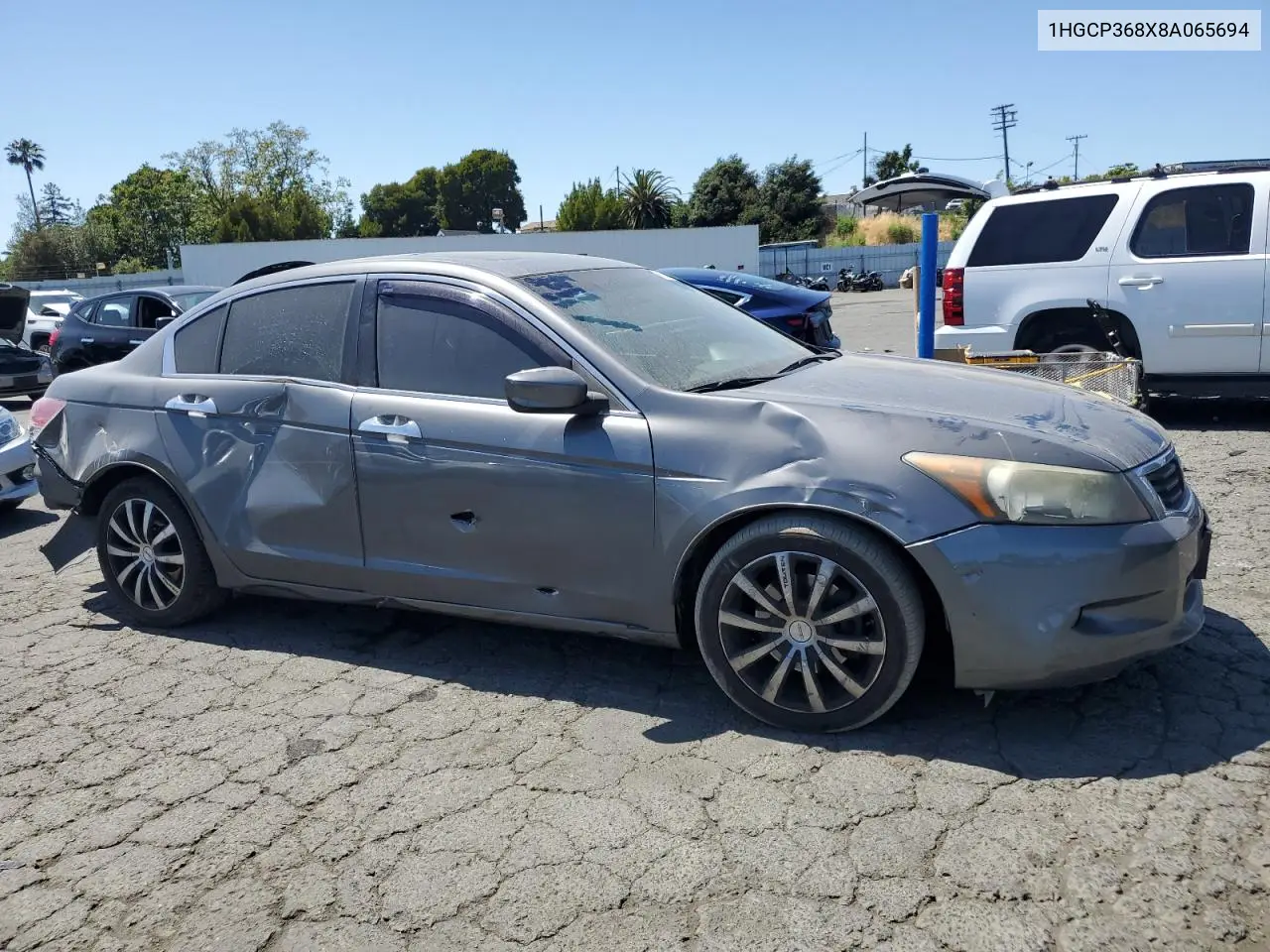 2008 Honda Accord Exl VIN: 1HGCP368X8A065694 Lot: 59230675