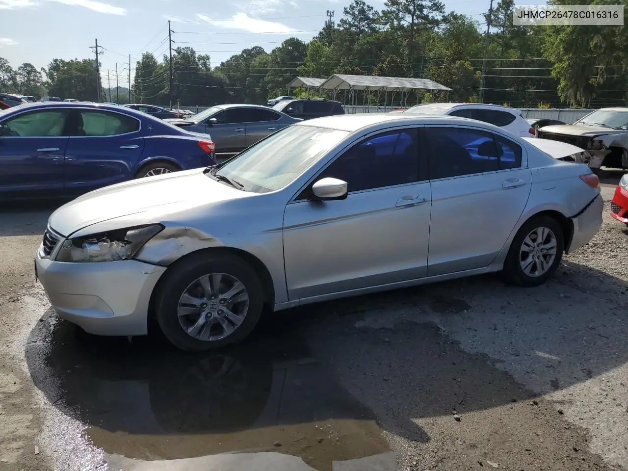 2008 Honda Accord Lxp VIN: JHMCP26478C016316 Lot: 61465665