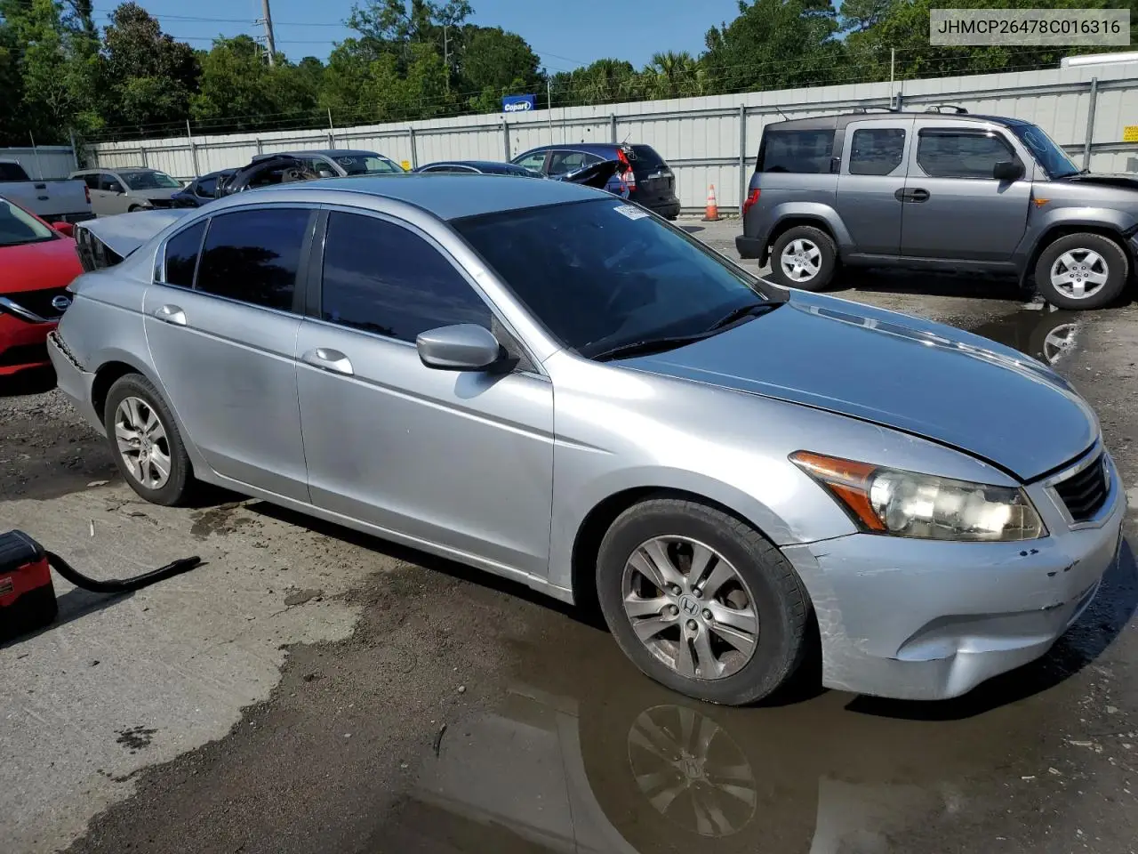 2008 Honda Accord Lxp VIN: JHMCP26478C016316 Lot: 61465665