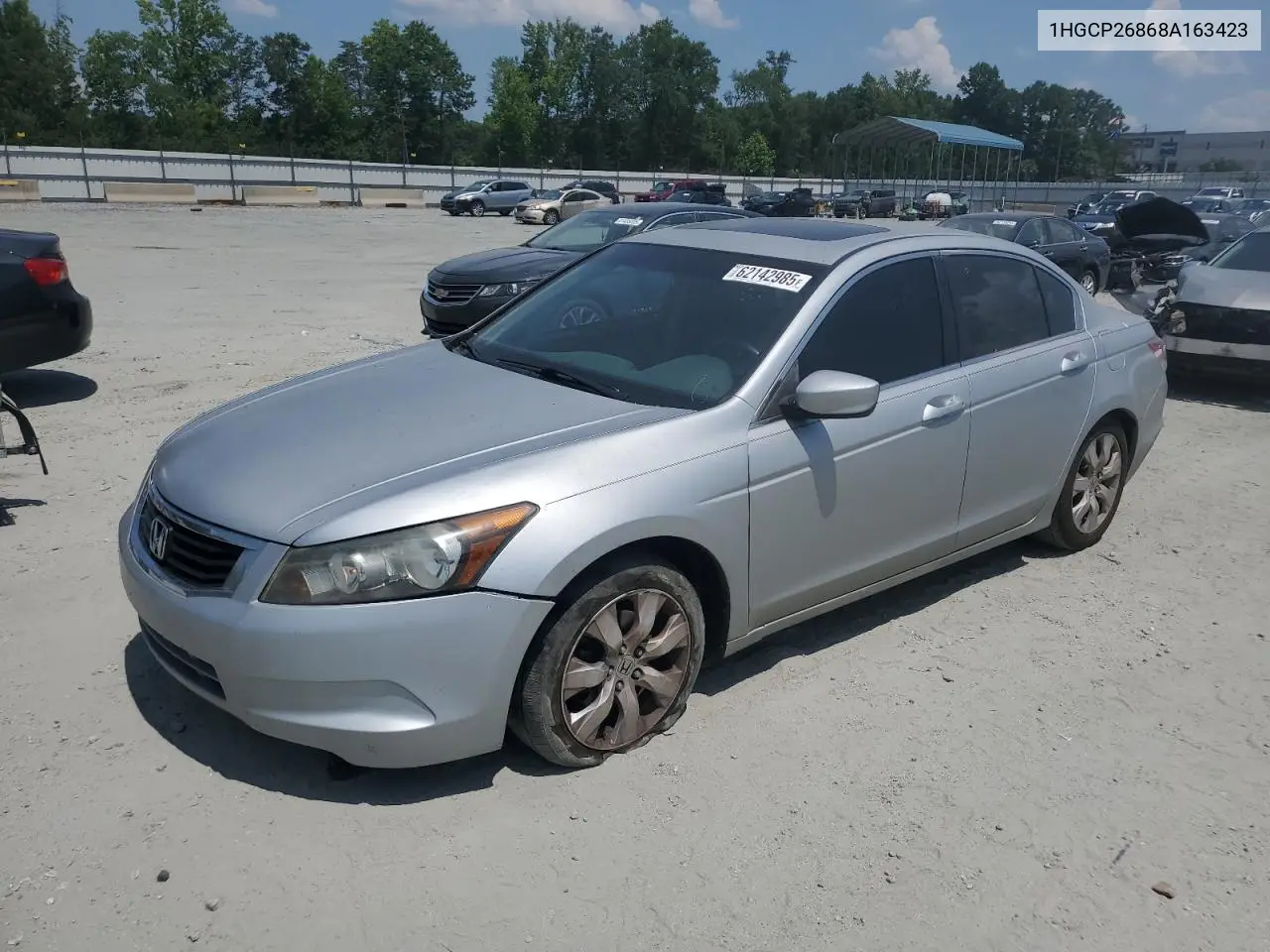 2008 Honda Accord Exl VIN: 1HGCP26868A163423 Lot: 62142985