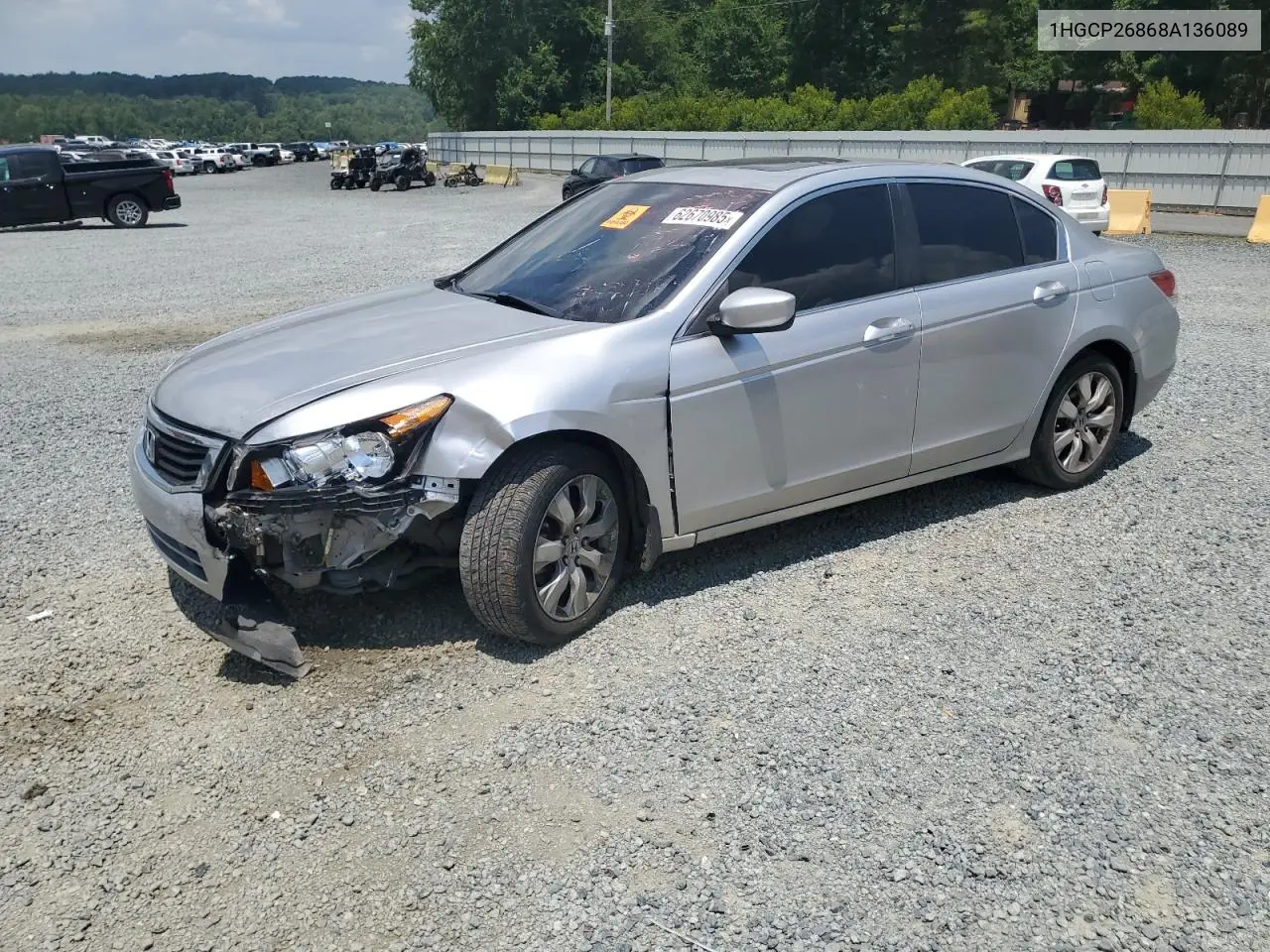 2008 Honda Accord Exl VIN: 1HGCP26868A136089 Lot: 62670985