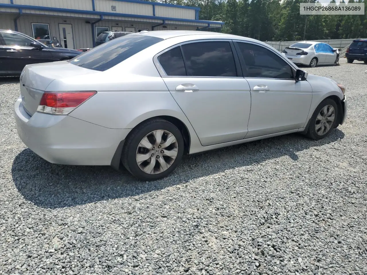 2008 Honda Accord Exl VIN: 1HGCP26868A136089 Lot: 62670985