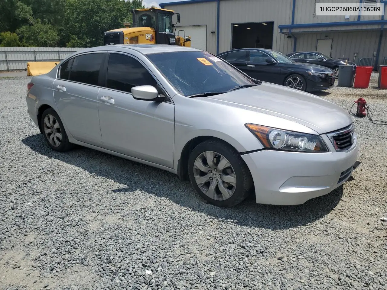 2008 Honda Accord Exl VIN: 1HGCP26868A136089 Lot: 62670985