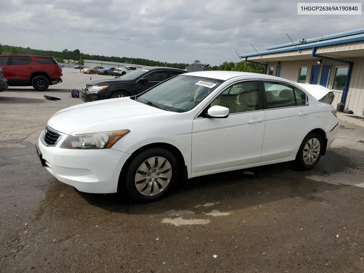 2009 Honda Accord Lx VIN: 1HGCP26369A190840 Lot: 56955445
