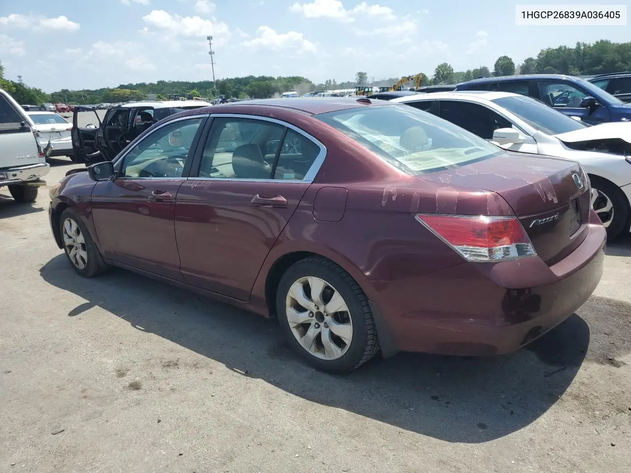 2009 Honda Accord Exl VIN: 1HGCP26839A036405 Lot: 62293355