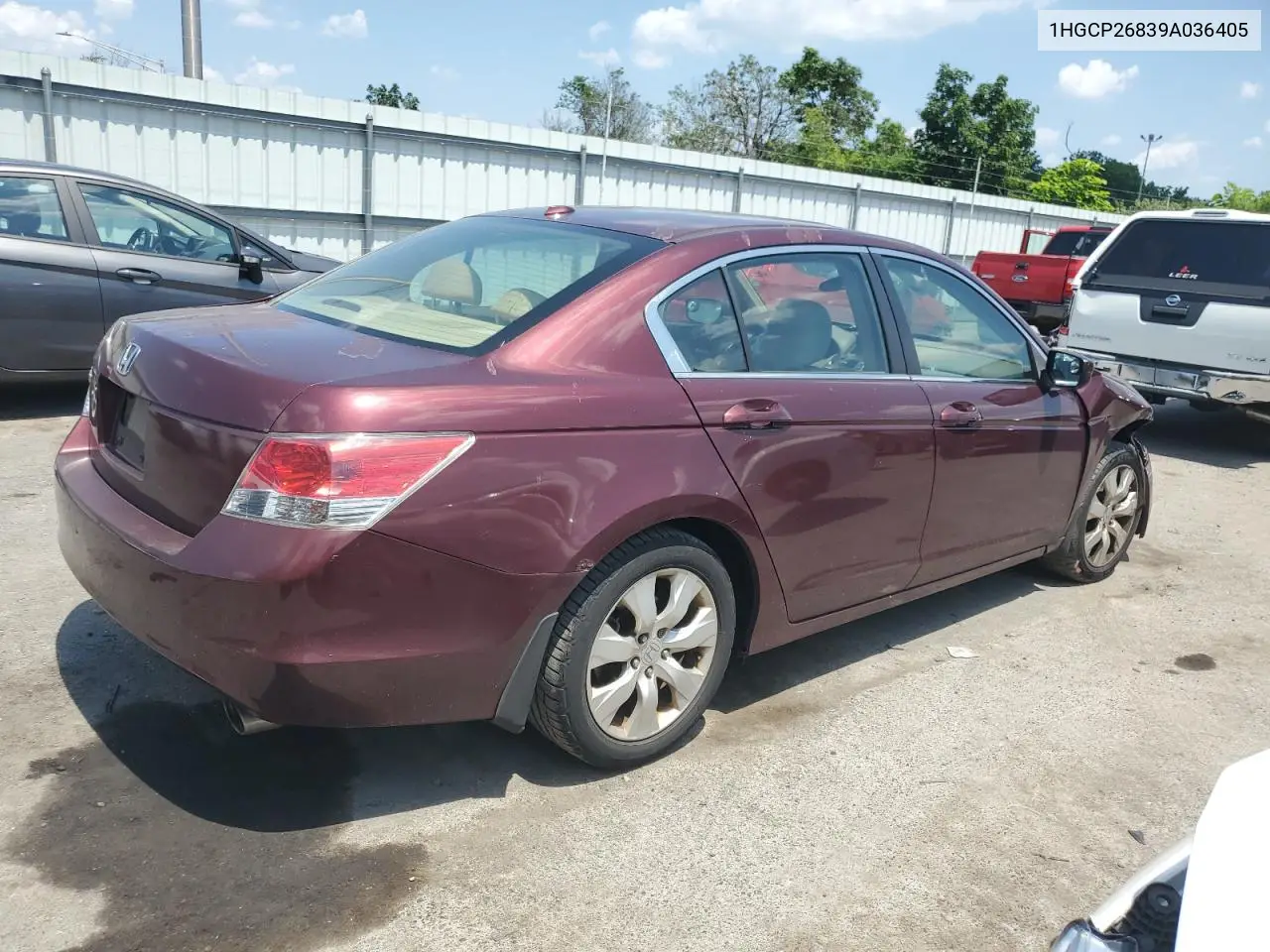 2009 Honda Accord Exl VIN: 1HGCP26839A036405 Lot: 62293355