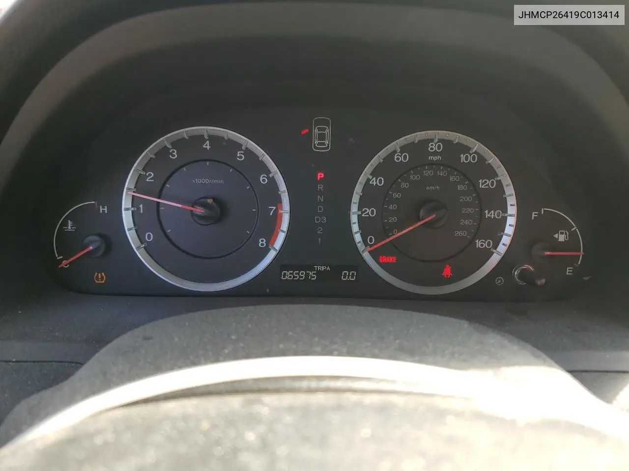 2009 Honda Accord Lxp VIN: JHMCP26419C013414 Lot: 63057655