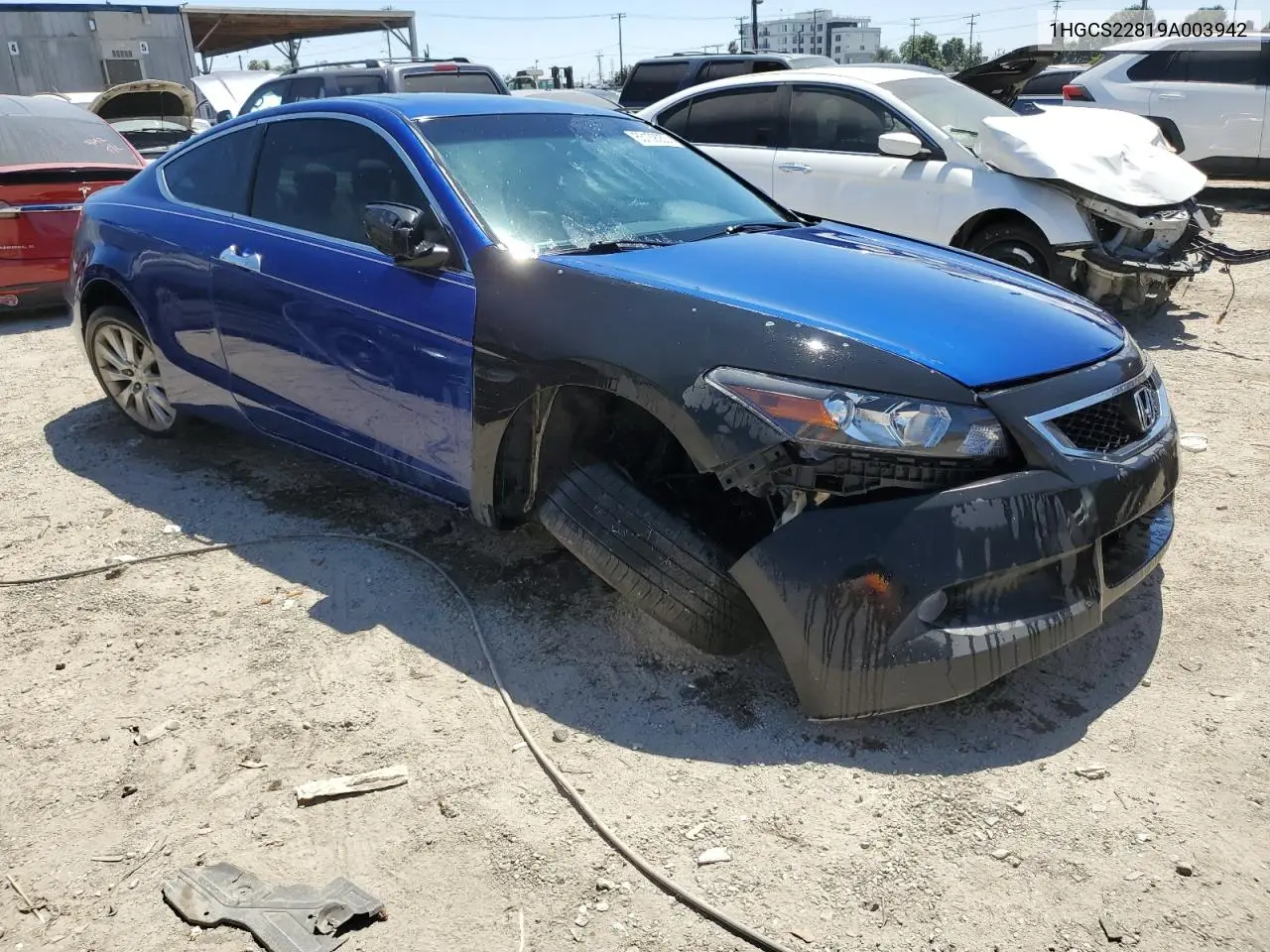 2009 Honda Accord Exl VIN: 1HGCS22819A003942 Lot: 63109055