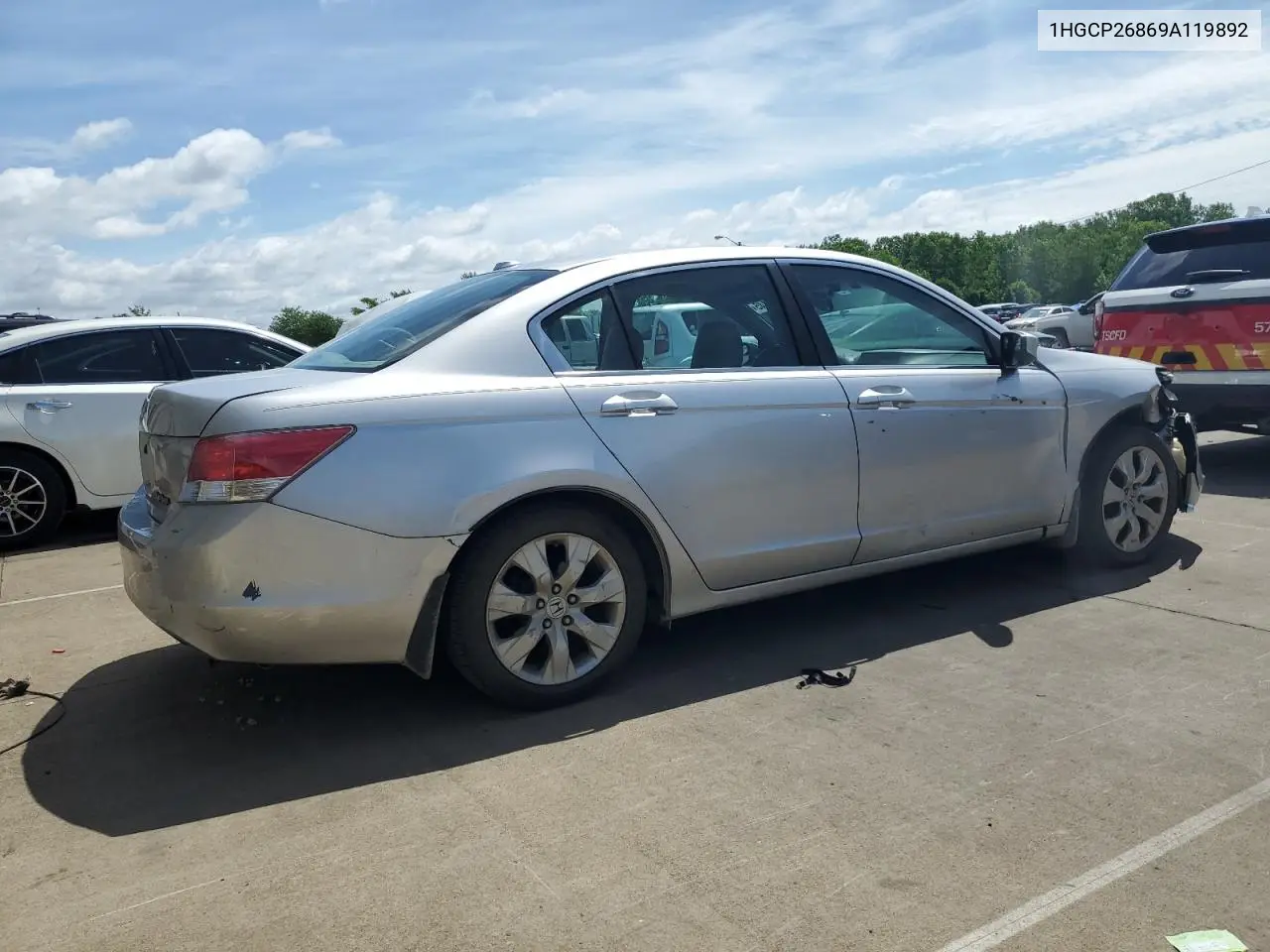 2009 Honda Accord Exl VIN: 1HGCP26869A119892 Lot: 63202145