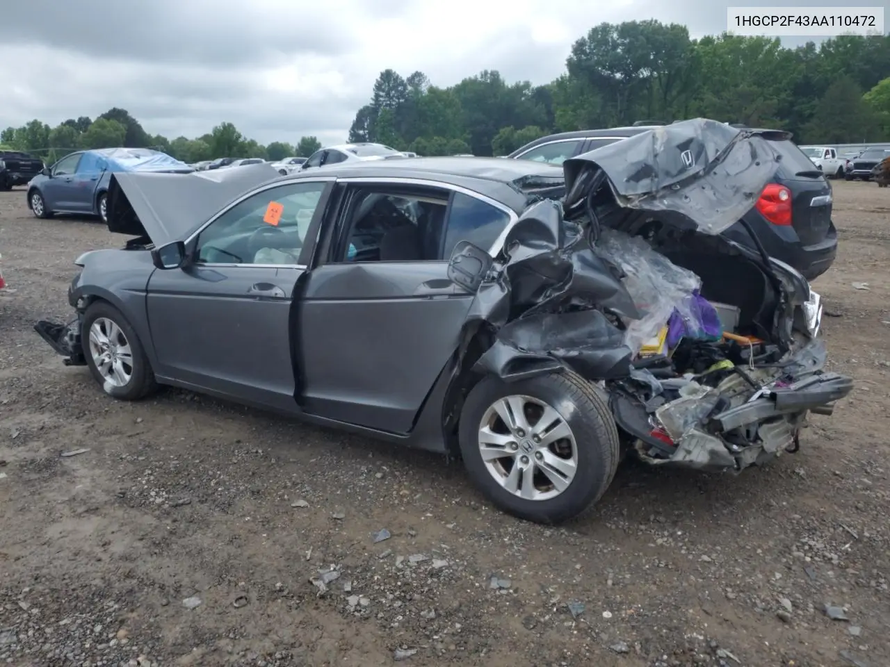 2010 Honda Accord Lxp VIN: 1HGCP2F43AA110472 Lot: 56197755