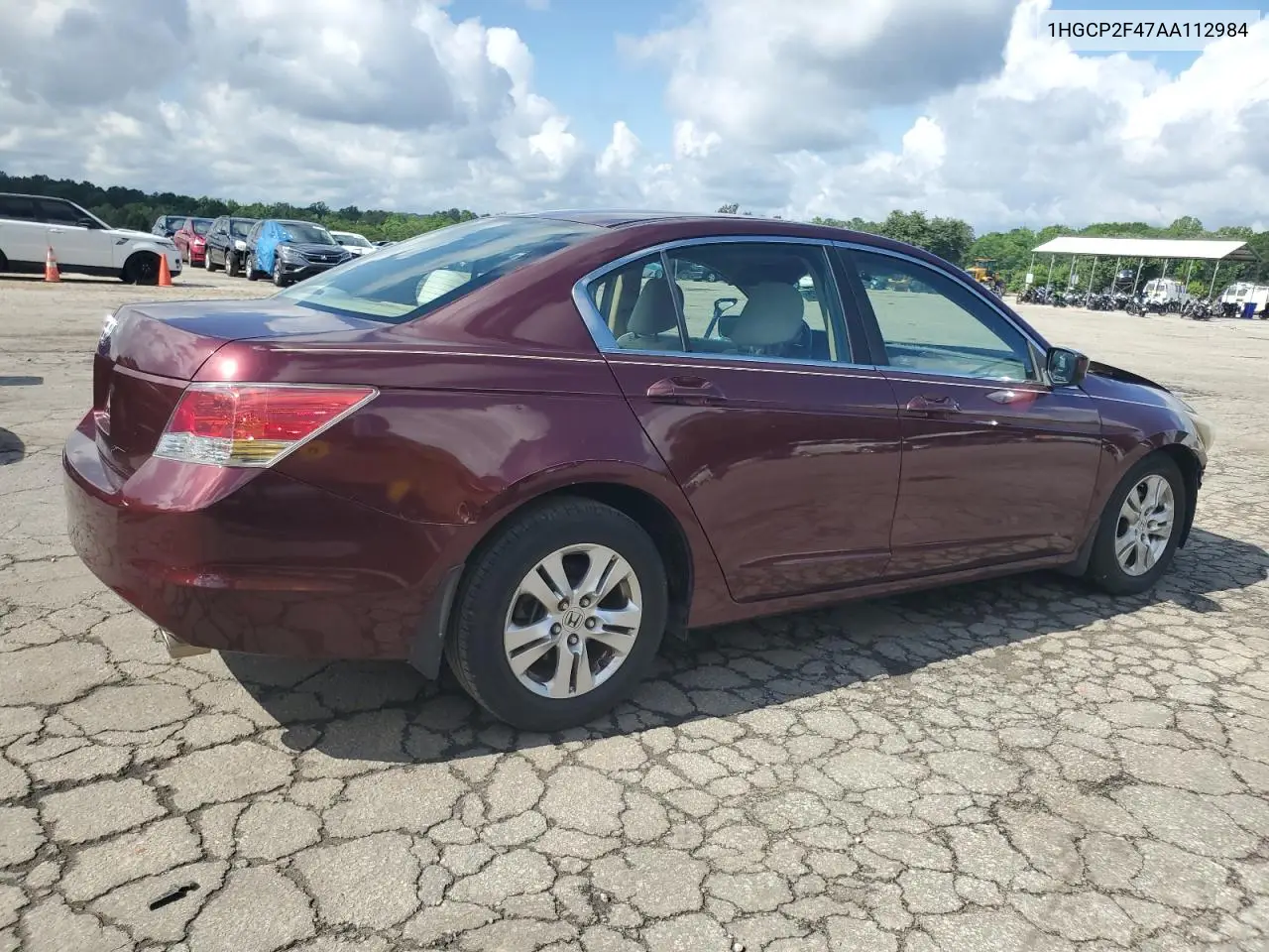 2010 Honda Accord Lxp VIN: 1HGCP2F47AA112984 Lot: 56664825