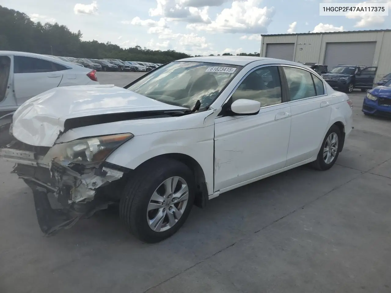 2010 Honda Accord Lxp VIN: 1HGCP2F47AA117375 Lot: 61823415