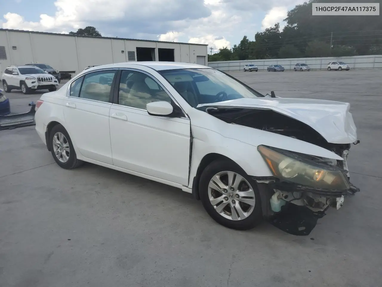 2010 Honda Accord Lxp VIN: 1HGCP2F47AA117375 Lot: 61823415