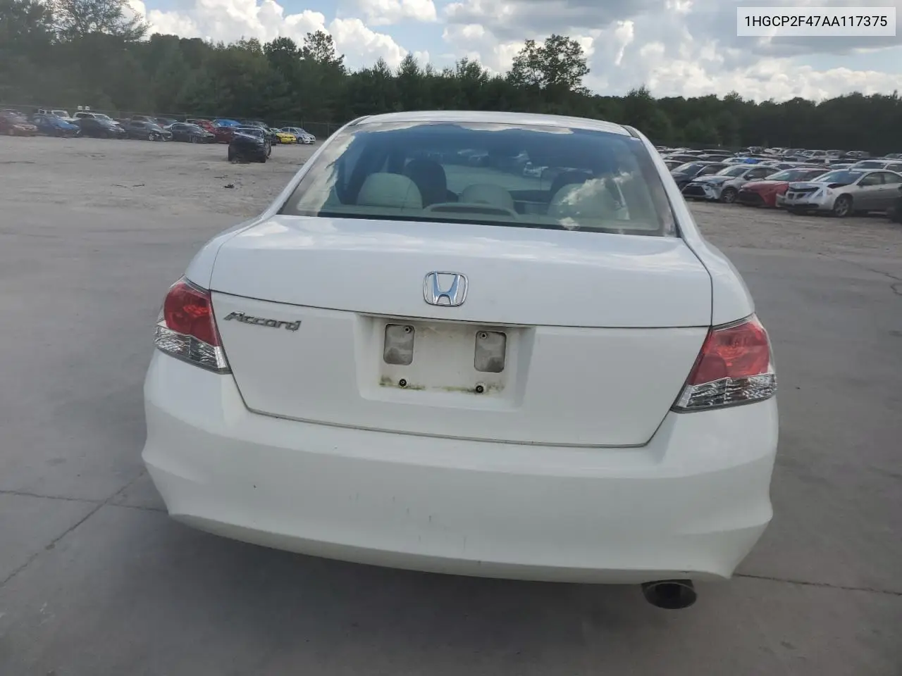2010 Honda Accord Lxp VIN: 1HGCP2F47AA117375 Lot: 61823415