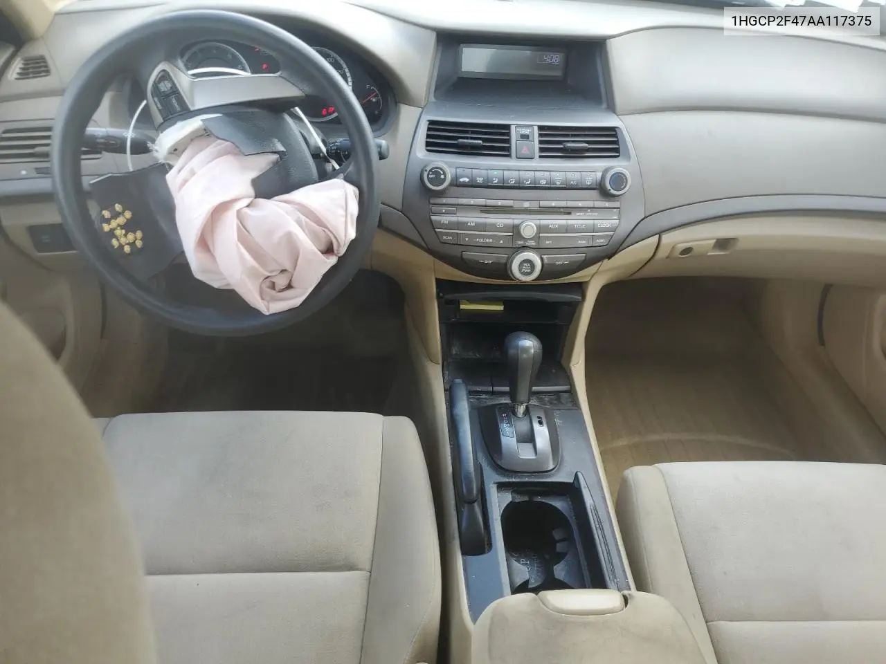 2010 Honda Accord Lxp VIN: 1HGCP2F47AA117375 Lot: 61823415