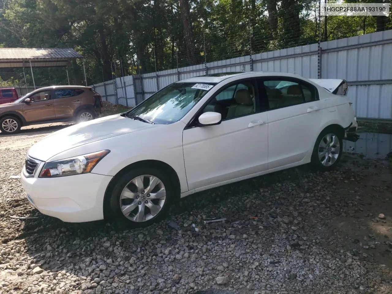 2010 Honda Accord Exl VIN: 1HGCP2F88AA193190 Lot: 62178585