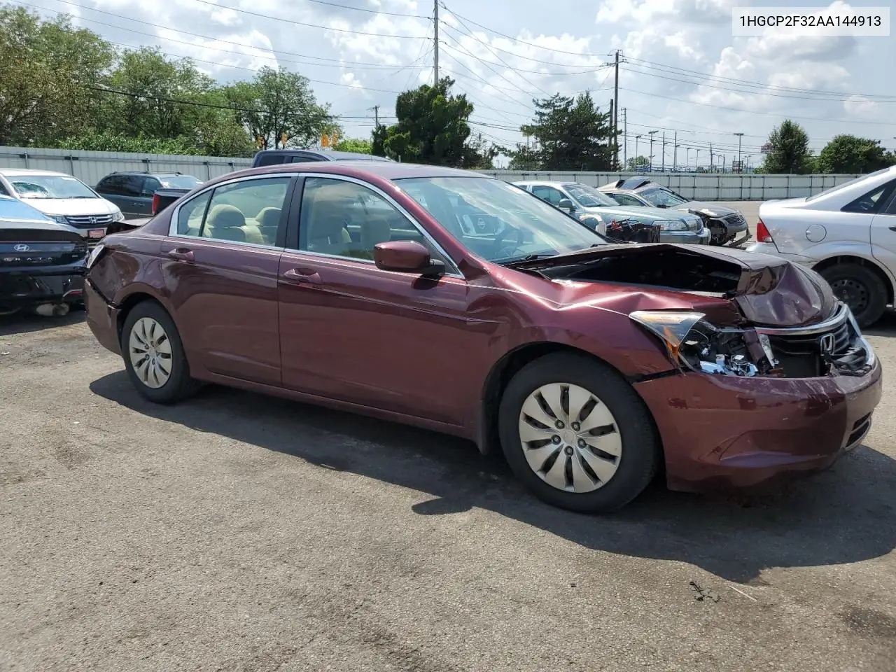 2010 Honda Accord Lx VIN: 1HGCP2F32AA144913 Lot: 62195235