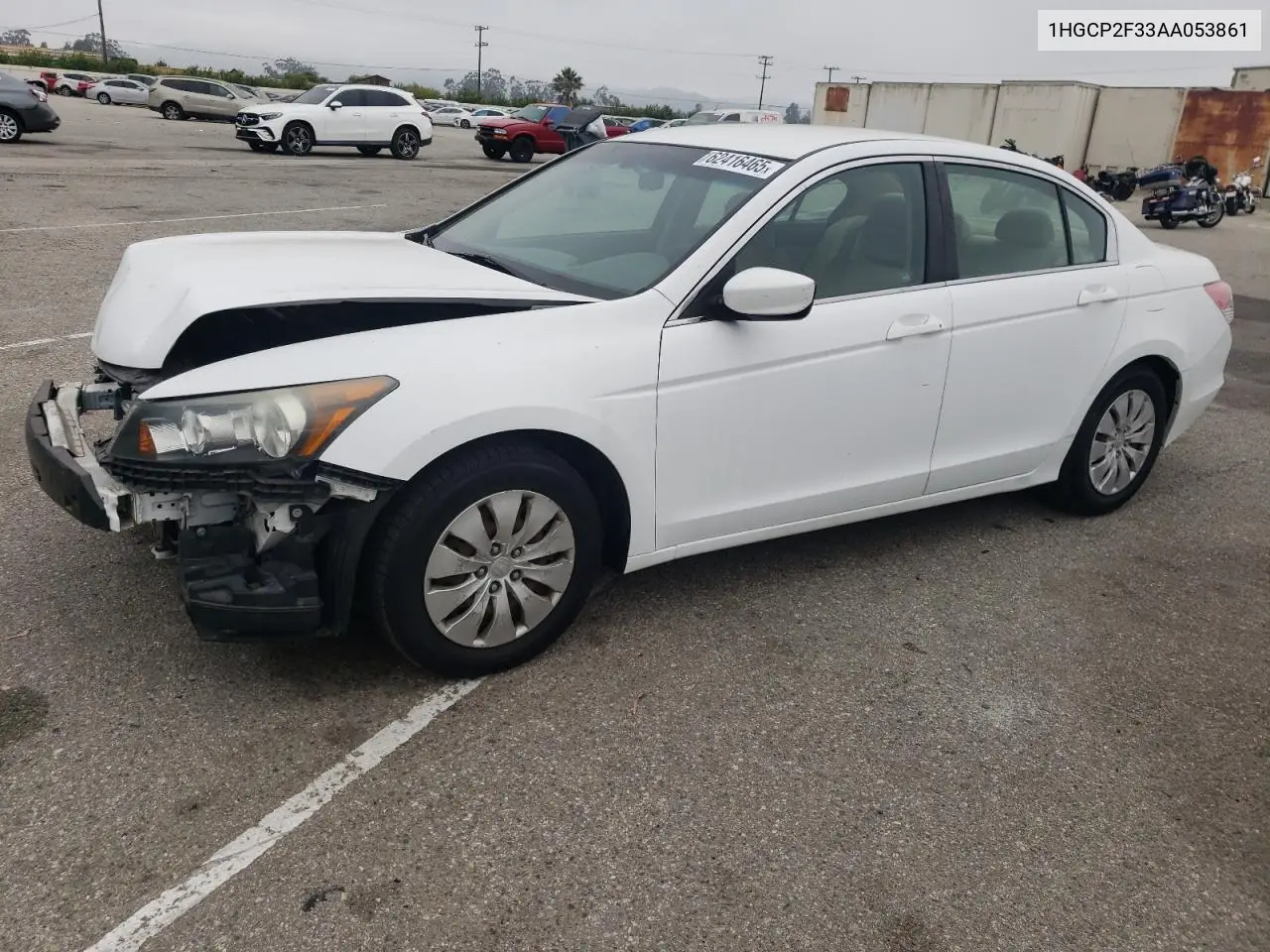 2010 Honda Accord Lx VIN: 1HGCP2F33AA053861 Lot: 62416465