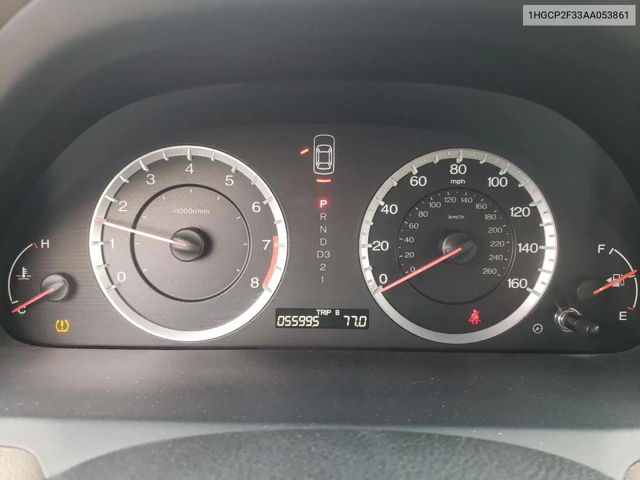 2010 Honda Accord Lx VIN: 1HGCP2F33AA053861 Lot: 62416465