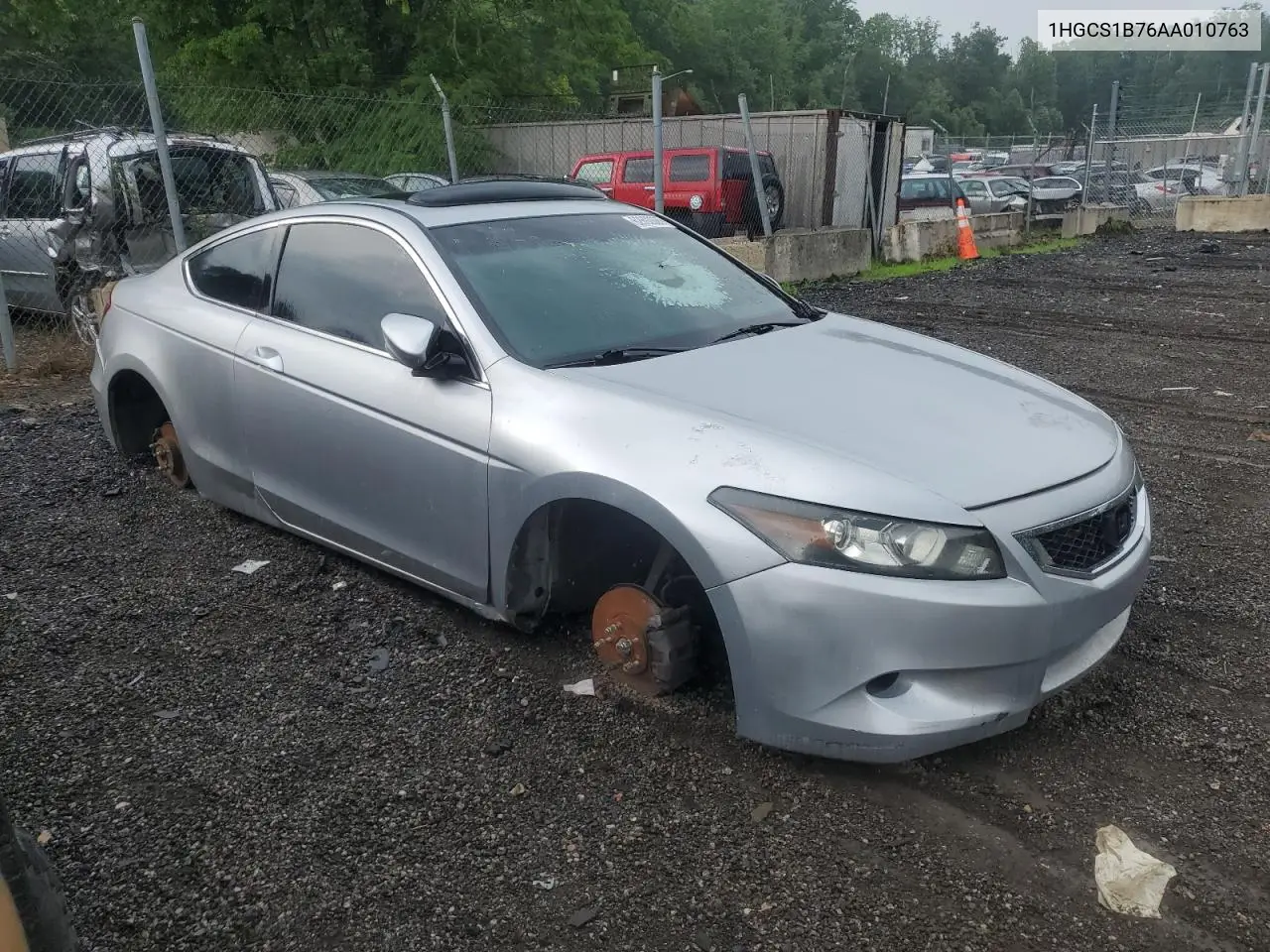 2010 Honda Accord Ex VIN: 1HGCS1B76AA010763 Lot: 62692885